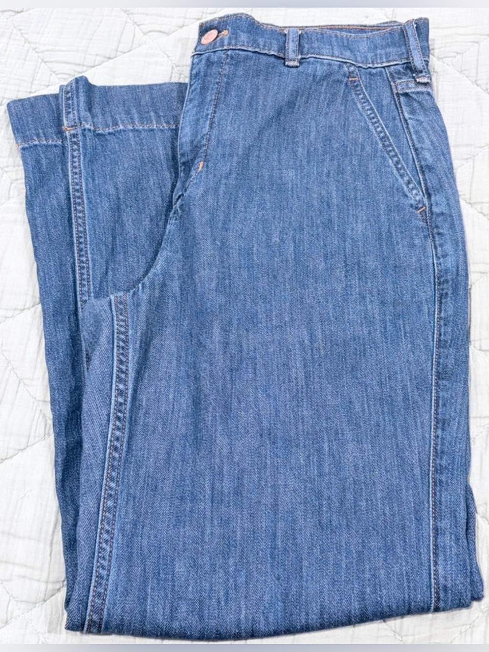 J. Crew Blue Wide-Leg Denim Jeans